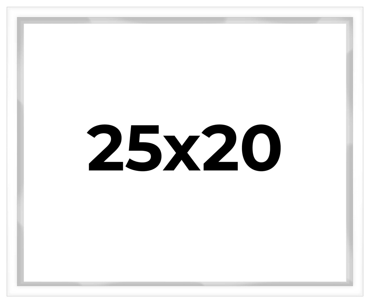 25x20 Shadow Box 3/4" Depth White Picture Frame - UV Acrylic, Backing, Hanging Hardware